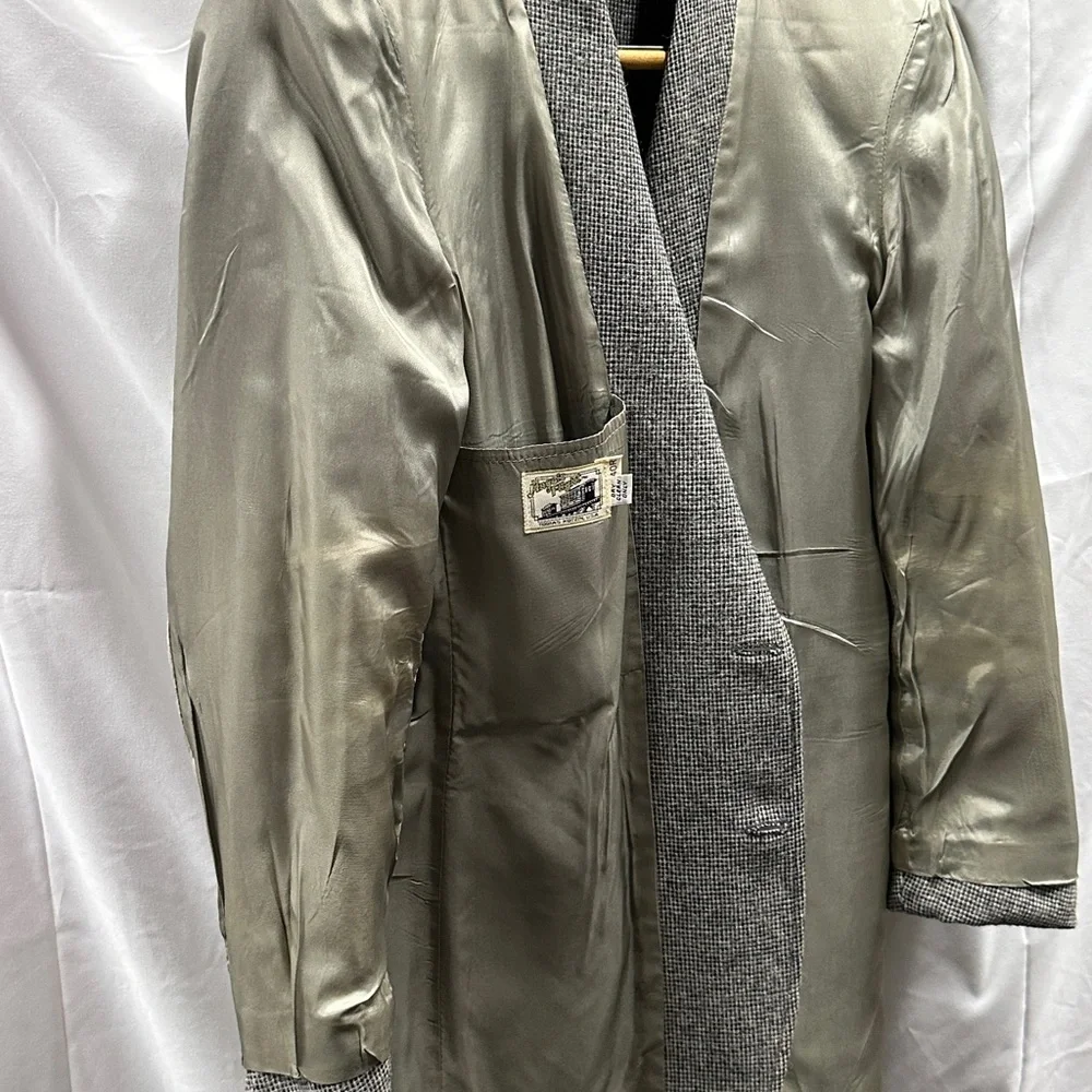 Vintage Angels Flight Tobias‎ Kotzin Men’s 40R Blazer Jacket Gray Wool Tweed USA